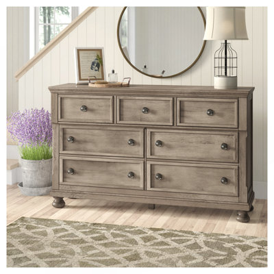 Antique White Finish1pc Dresser Of 7 Drawers Traditional Design Hidden Drawer Classic Bedroom Furniture