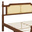 Base de lit en bois avec tête de lit en rotin-659028500-659028498