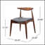 Ensemble de 2 chaises de salle à manger en bois d'hévéa avec dossier ergonomique et assise rembourrée confortable pour un usage quotidien