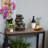Ramon Stone Falls Rustic Gray Tabletop Fountain with LED Lights