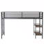 Lit mezzanine bas simple en métal avec bureau