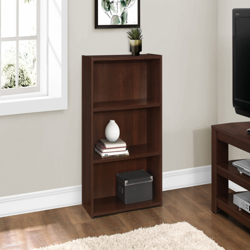 Bookshelf, Bookcase, 4 Tier, 36"H, Office, Bedroom, Laminate, Transitional, Cherry
