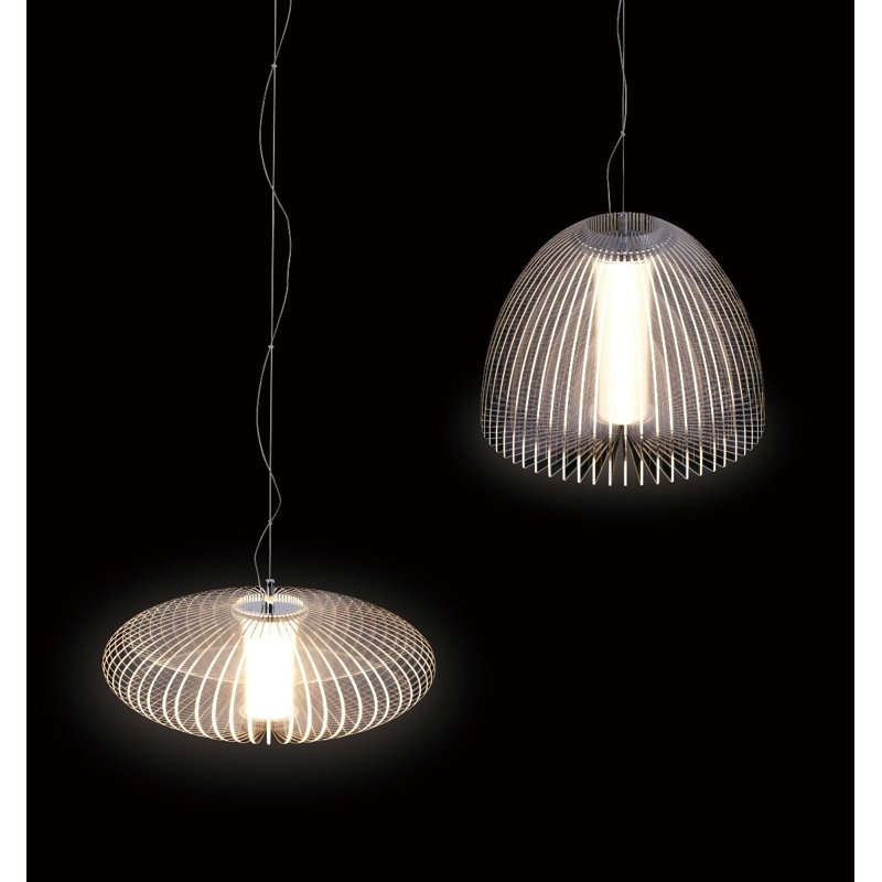 Luminaire suspendu en chrome poli à 1 lumière Dewanda