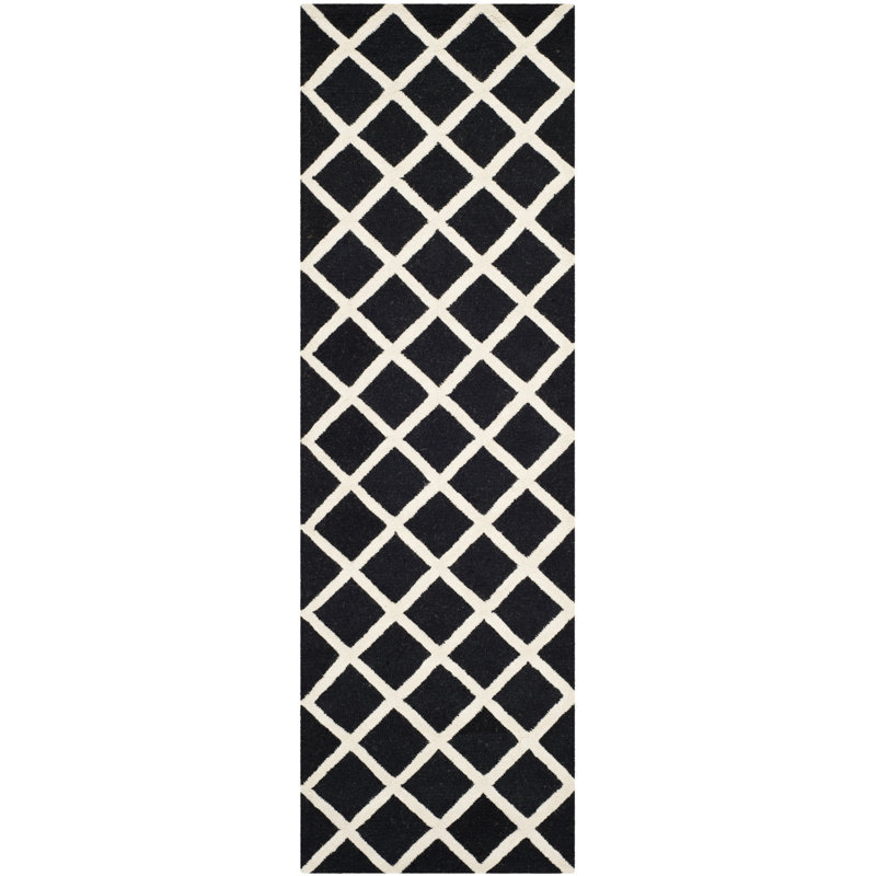 Sanyla Hand Tufted Wool Geometric Rug, Runner 2'6" x 8'