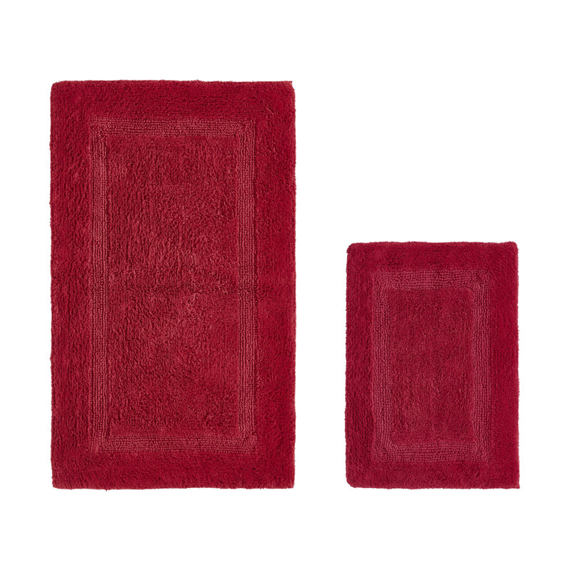Ensemble de tapis pour salle de bain 2 pièces 100% coton 2370 g / m² Lux, Rouge