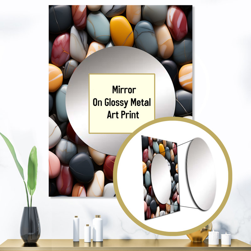 Décoration murale Timeless Meditation Stone - Miroir en marbre MTMIR127828, 40 po x 30 po