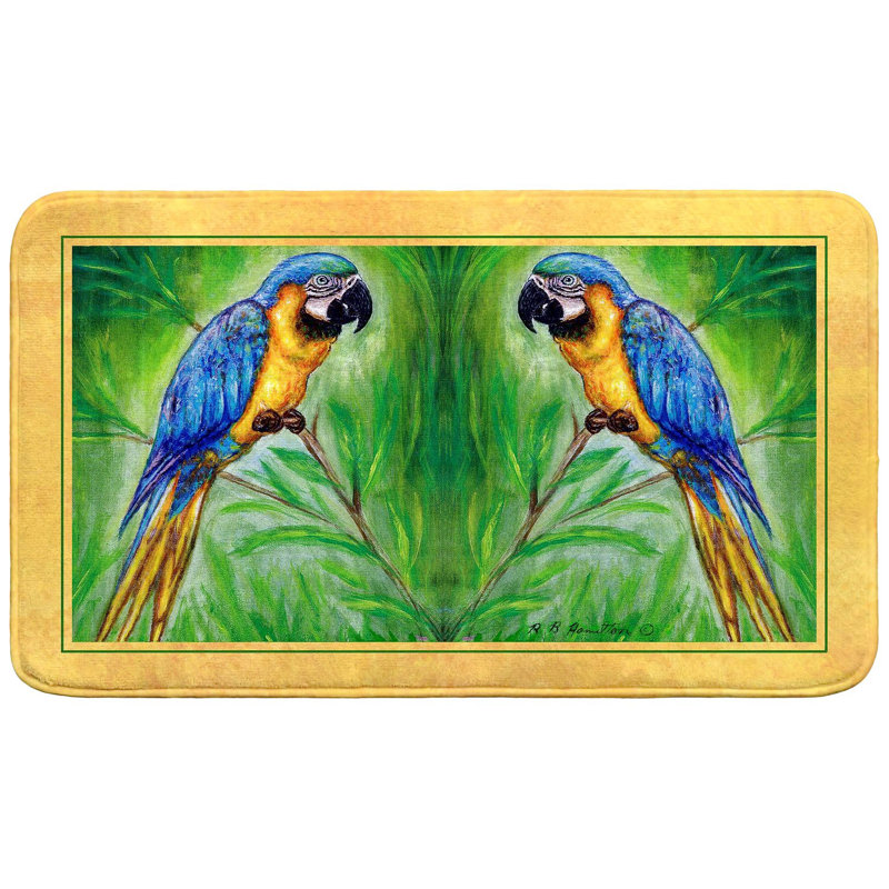 Tapis de bain ara bleu, L 30 po x l 18 po