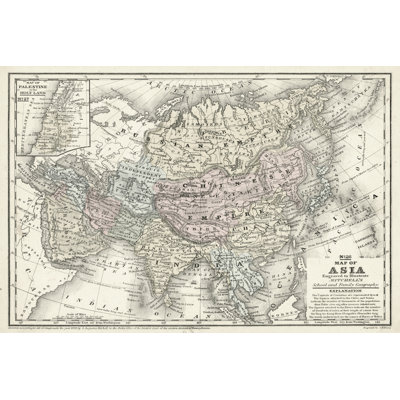 Mitchells Map Of Asia by Mitchell - Wrapped Canvas Painting