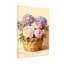 Panier à fleurs avec pivoines roses et hortensias mauves-999523094