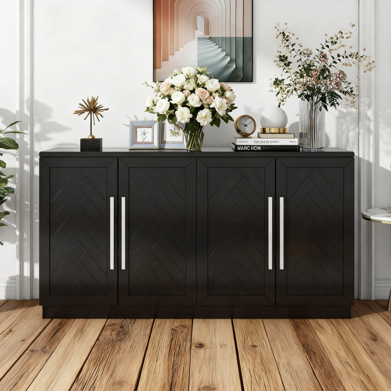Buffet d'appoint 60 po Temperley, Noir