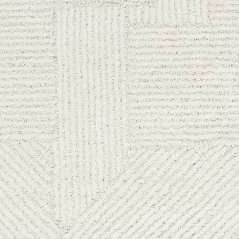 Cattalaya Geometric Area Rug in Ivory, Runner 2'3" x 8'