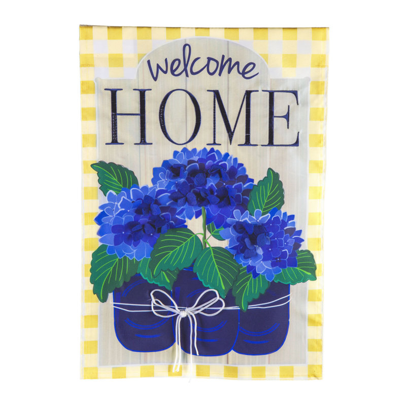 Drapeau de maison en polyester à 2 côtés Aaron-James 44 x 28 po