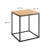Modway Zora Square Wood And Metal Side Table In Oak
