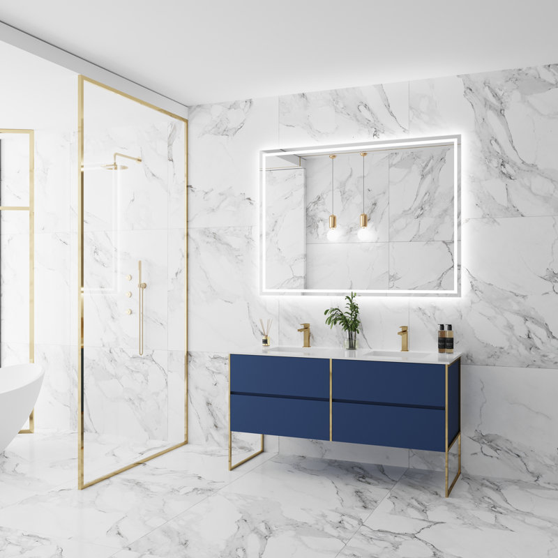 Meuble-lavabo double 60 po Oslo