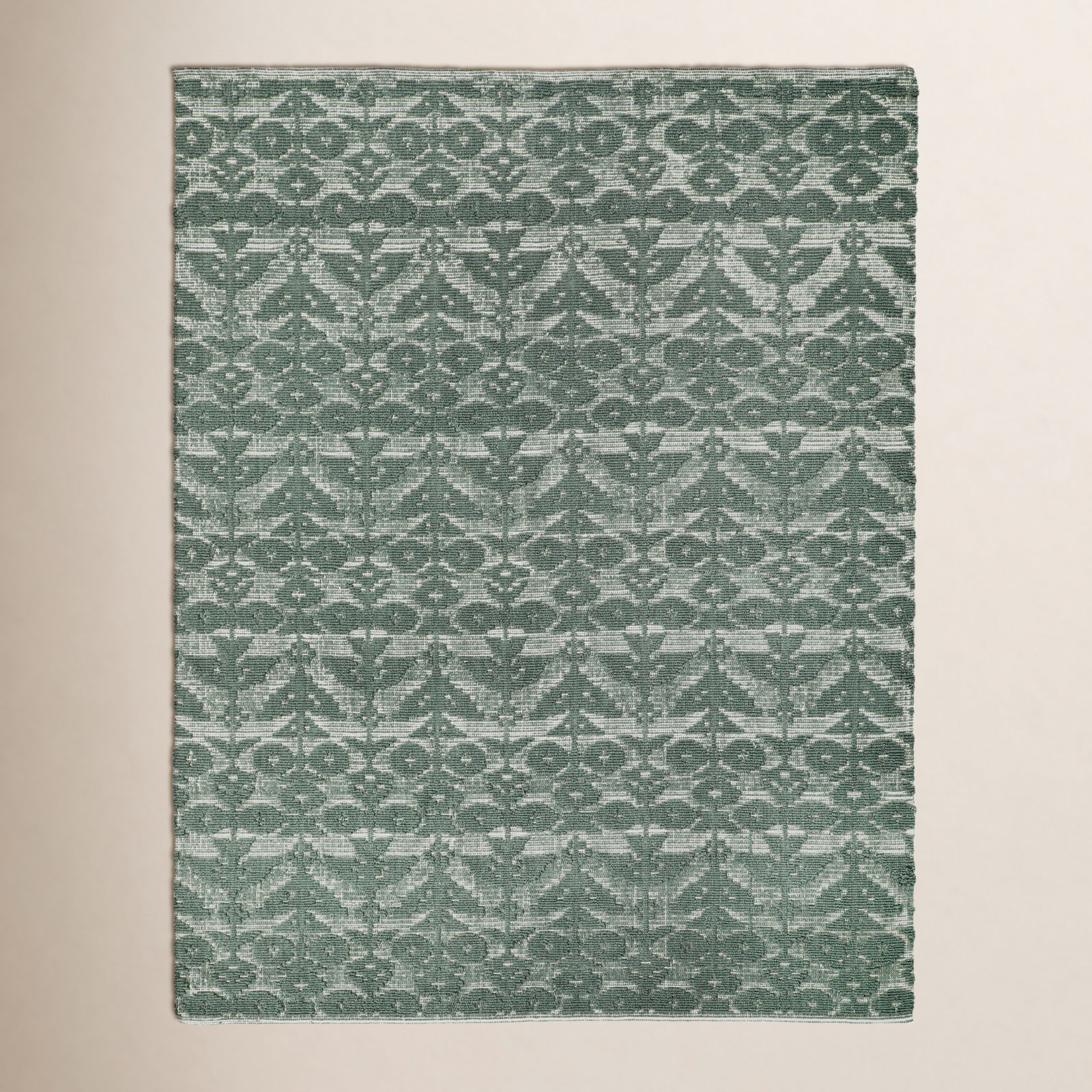 Hand-Tufted Floral Wool Rug, Rectangle 3' x 5'