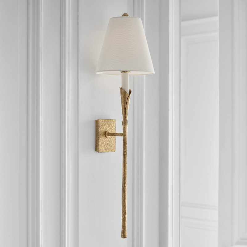 Chapman and Myers Aiden Large Tail Sconce, Gilded Iron