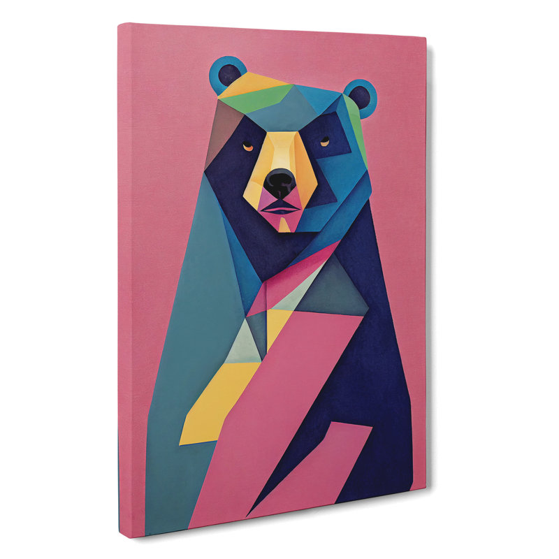 Unusual Bear Abstract - Wrapped Canvas, 50cm H x 35cm W x 3cm D