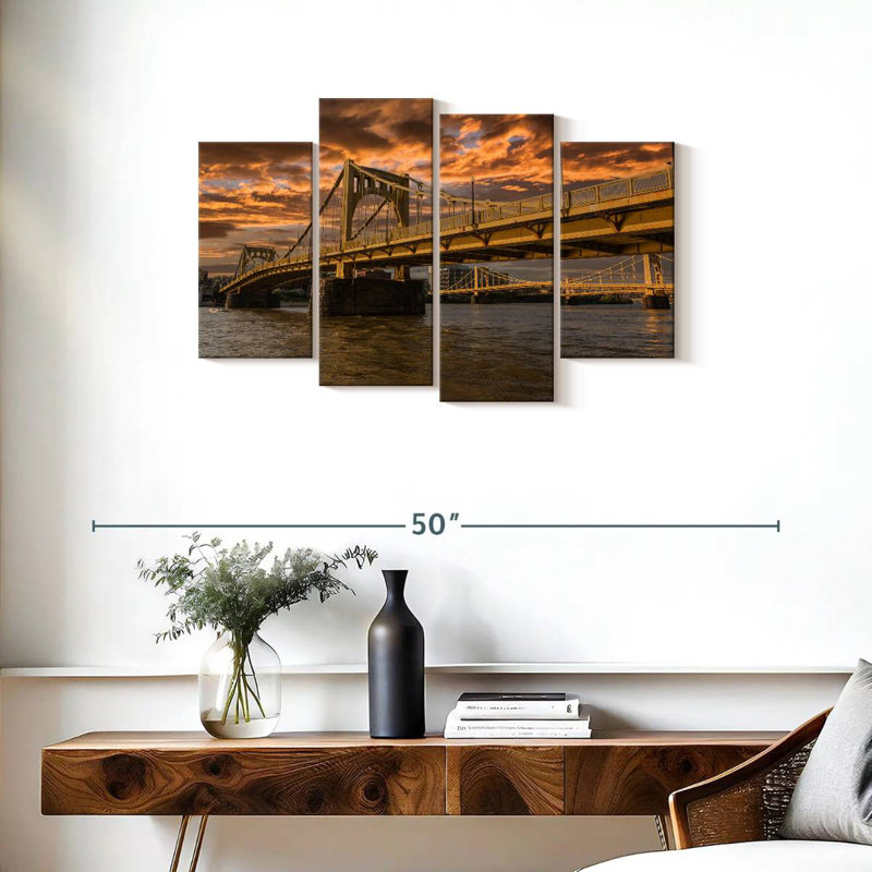 Lilie Bridges In Pittsburgh, 22" H x 36" W