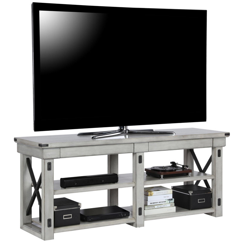 Kapow TV Stand for TVs up to 70", Rustic White