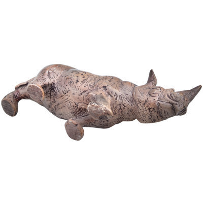 Vintage Handcrafted West-african Soapstone Rhino Figurine