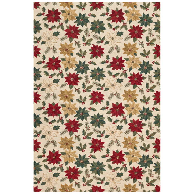 Tapis Catalhoyuk Christmas, Rectangle 6 pi 7 po x 8 pi 10 po