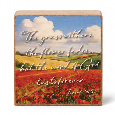Plaque de table « L'herbe se flétrit » 3x3