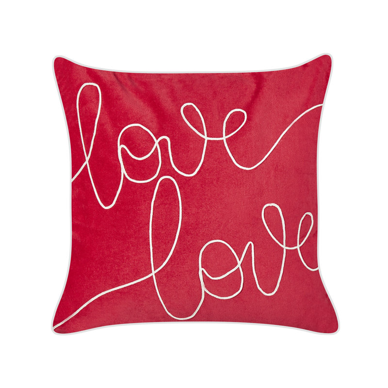 Nechemiah Red Square Cushion