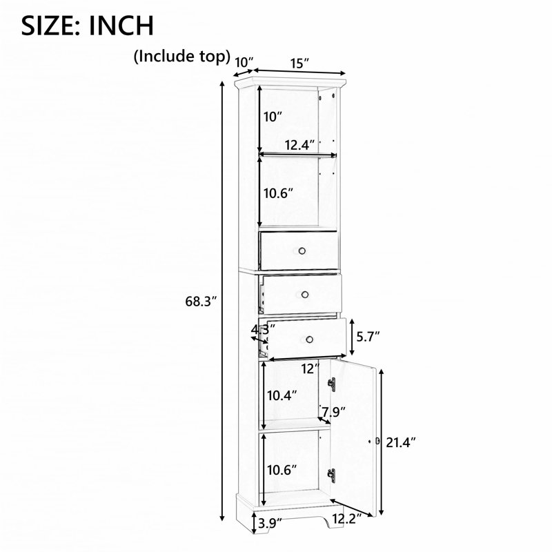 Freestanding Tall Bathroom Cabinet