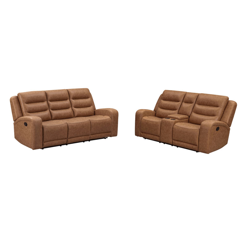 Manual Triple Recline Sofa, 3 Pcs: Chair, Loveseat, Sofa