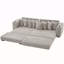 Canapé modulaire en L de 110,75 po, canapé modulaire en velours côtelé, avec porte-gobelet mobile, porte-gobelets, 8 coussins décoratifs, poche latérale, déplier dans un lit, gris clair-118054469