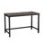 Sunjoy 48" Sturdy Computer Bekki Desk, Industrial Design Workstation with Wood Table Top and Black Steel Frame for Home Office, Brown
