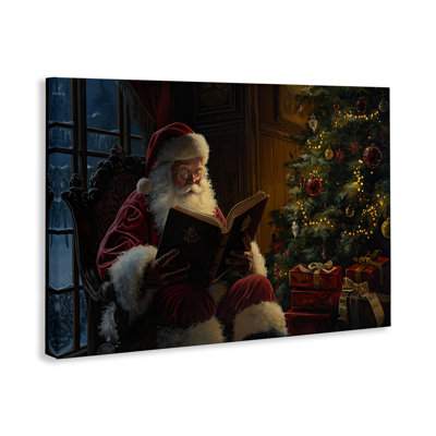 "Santa lecture" par Tree, impression sur toile par Imagine It Images