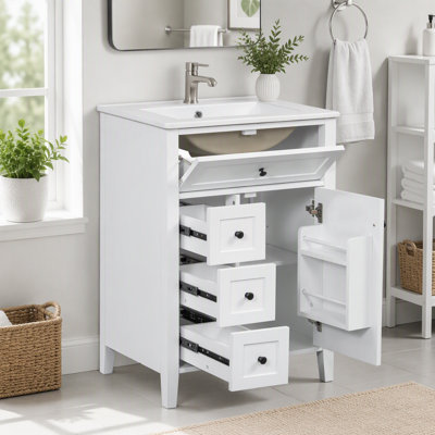 Meuble-lavabo 24 po avec lavabo et rangement spacieux