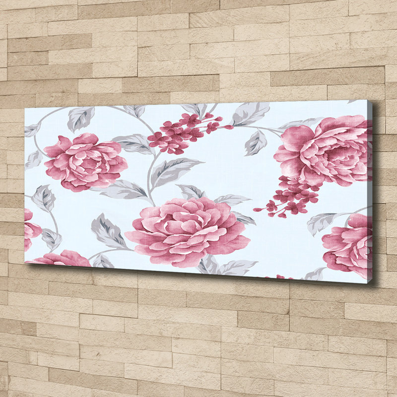 Peonies 1 Piece Wrapped Canvas Wall Art