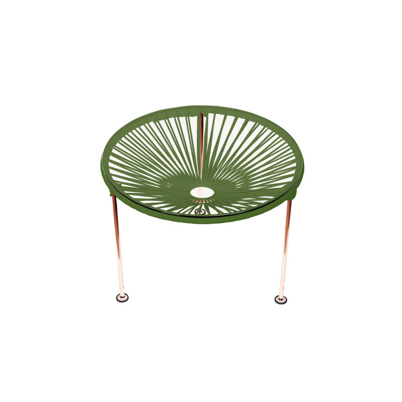 Zicatela Indoor Handmade Coffee Table, Copper, Cactus