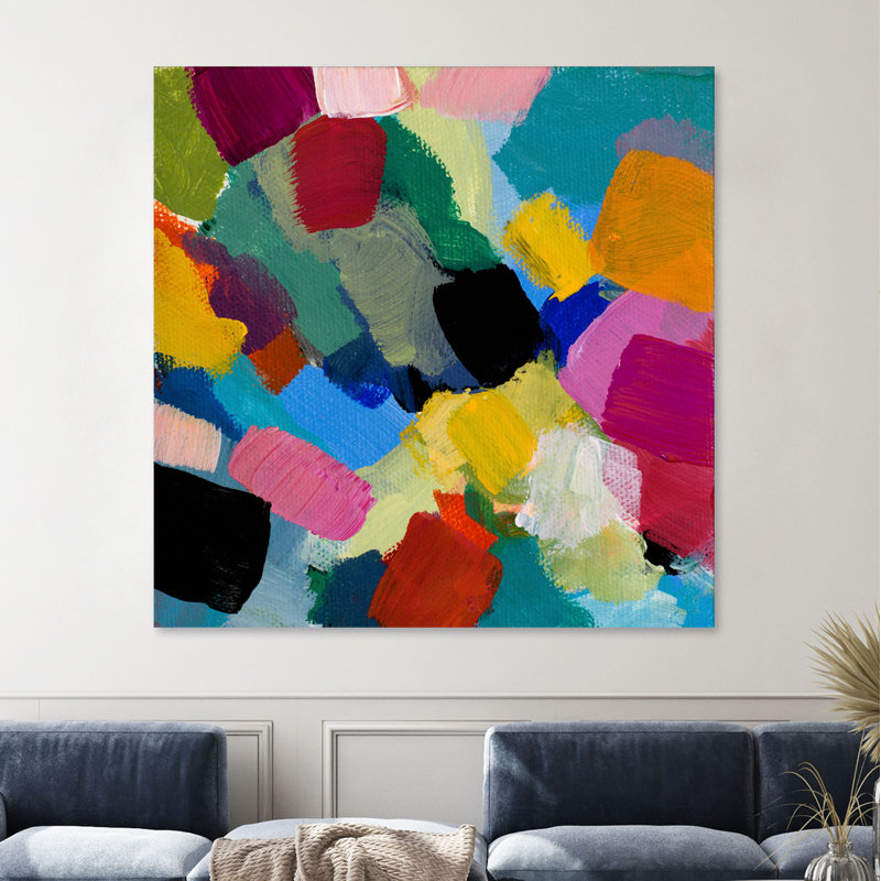 «Spring Confetti II» par Lanie Loreth, reproduction d'art sur toile tendue, H 72 po x l 72 po x P 1,5 po