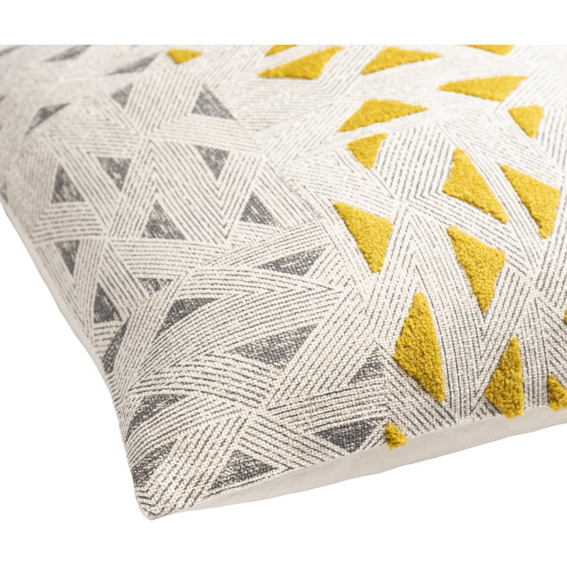 Shannon Geometric Embroidered Cotton Throw Pillow