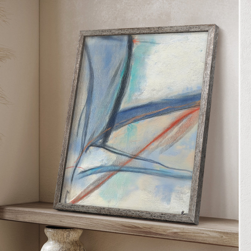 Reproduction encadrée ABSTRACT Series DCCLIV - bois massif, H 21 po x l 17 po
