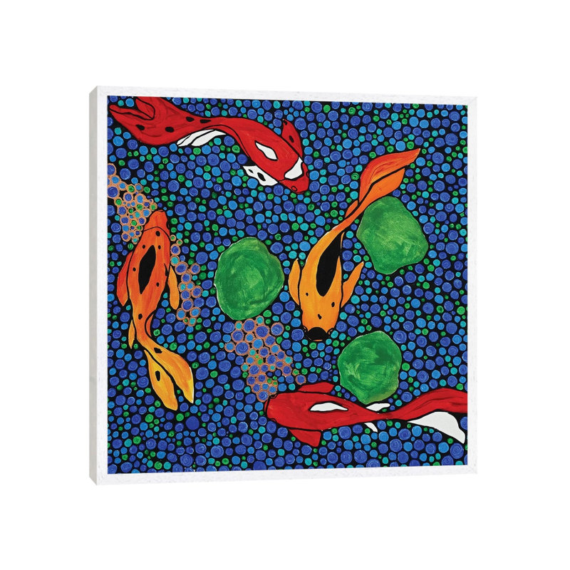 Goldfish by Rachel Olynuk - Gallery-Wrapped Canvas Giclée on Canvas, 45.72 cm H x 45.72 cm W, White Framed