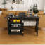 Table de couture pliante 4 en 1 avec roulettes verrouillables et rangement multifonctionnel