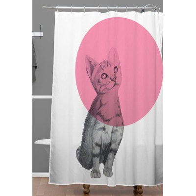 Morgan Kendall Cat Single Shower Curtain