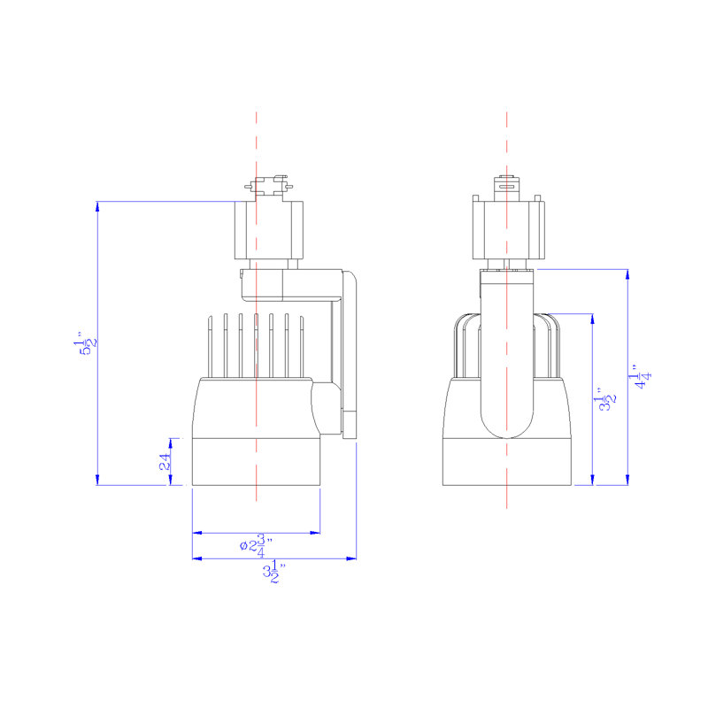 LED Adjustable Track Head, Black