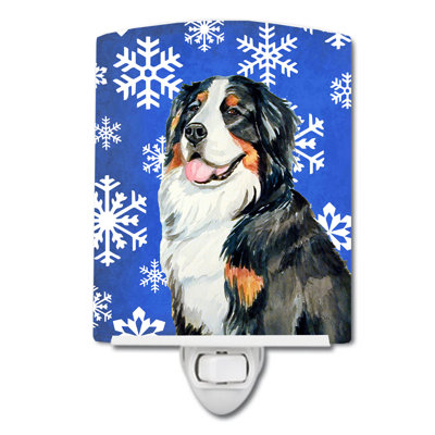 Irish Setter Winter Snowflakes Ceramic Night Light