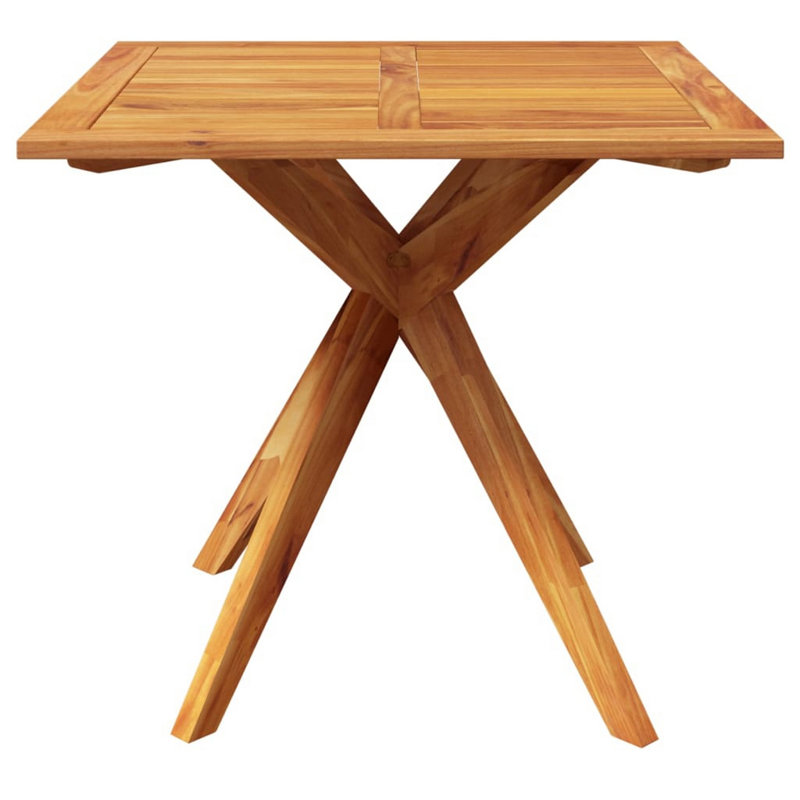 Table bistro d'extérieur, carré en bois d'acacia brun massif de 34 pouces