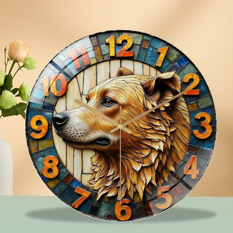 Horloge murale en bois 12 po