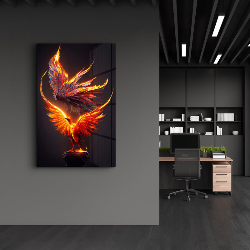 Élégante peinture murale en verre trempé de 13,8 po x 21,7 po | 100% verre trempé, épaisseur: 0,16 pouce | Imprimé UV pour des couleurs éclatantes | Parfait pour la décoration intérieure, le salon et les espaces de bureau