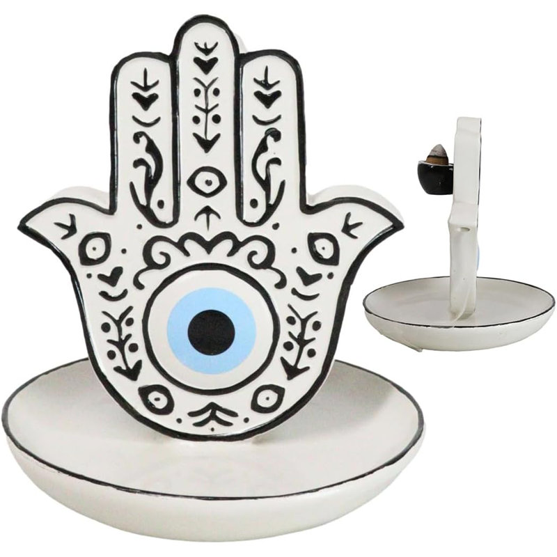 Figurine porte encens Wicca Hand Of God Hamsa Palm Evil Eye