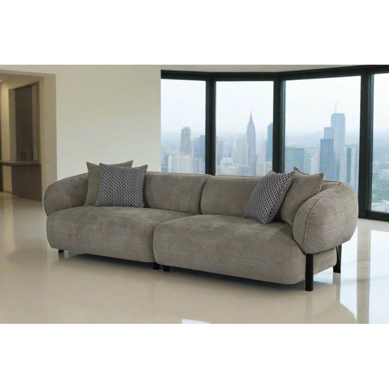 Nova Mid-Century Modern Sectional 4-Seater Sofa - 117"