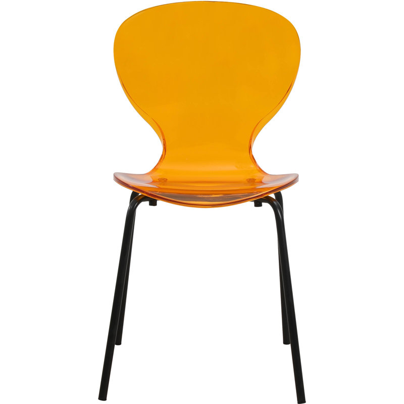 Chaise de salle à manger Kavish, Orange transparent