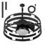 Ventilateur de plafond intérieur en cage 20 pouces avec lumières DEL IP44 imperméable noir-412929467